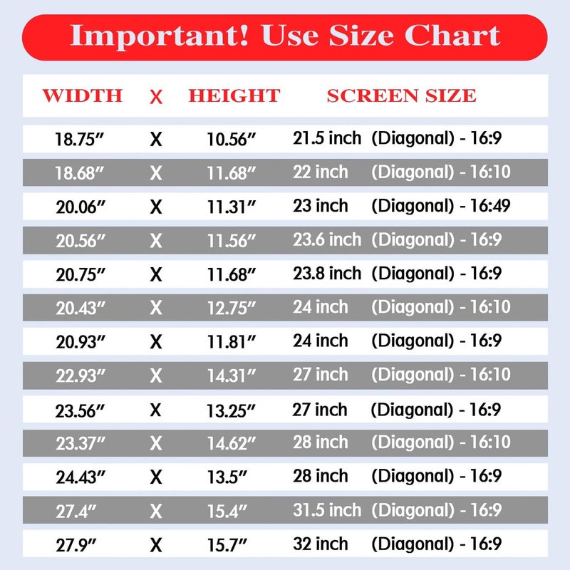 pys 24 Inch Monitor Privacy Screen for 16:9 Computer Monitors – Anti-Glare Removable Filter Shields Sensitive Data, Reduces Blue Light & Protects Eyes for Home/Office Use - Image 3